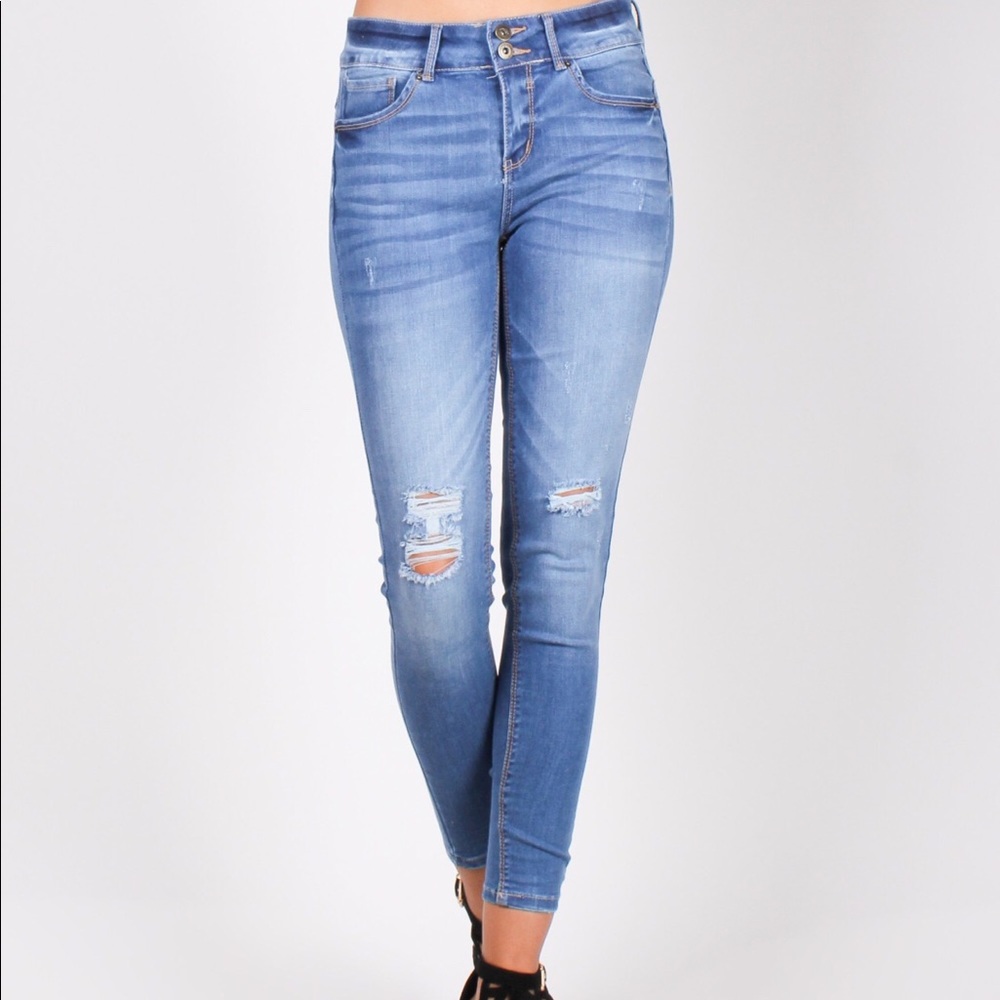 ❌LAST 1 BLUE WAVE High Rise Skinny Jeans - Picture 2 of 4